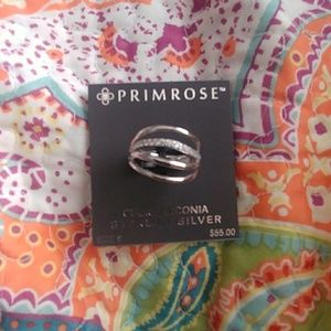 Size 8 Ring Sterling Silver Cubic Zirconia